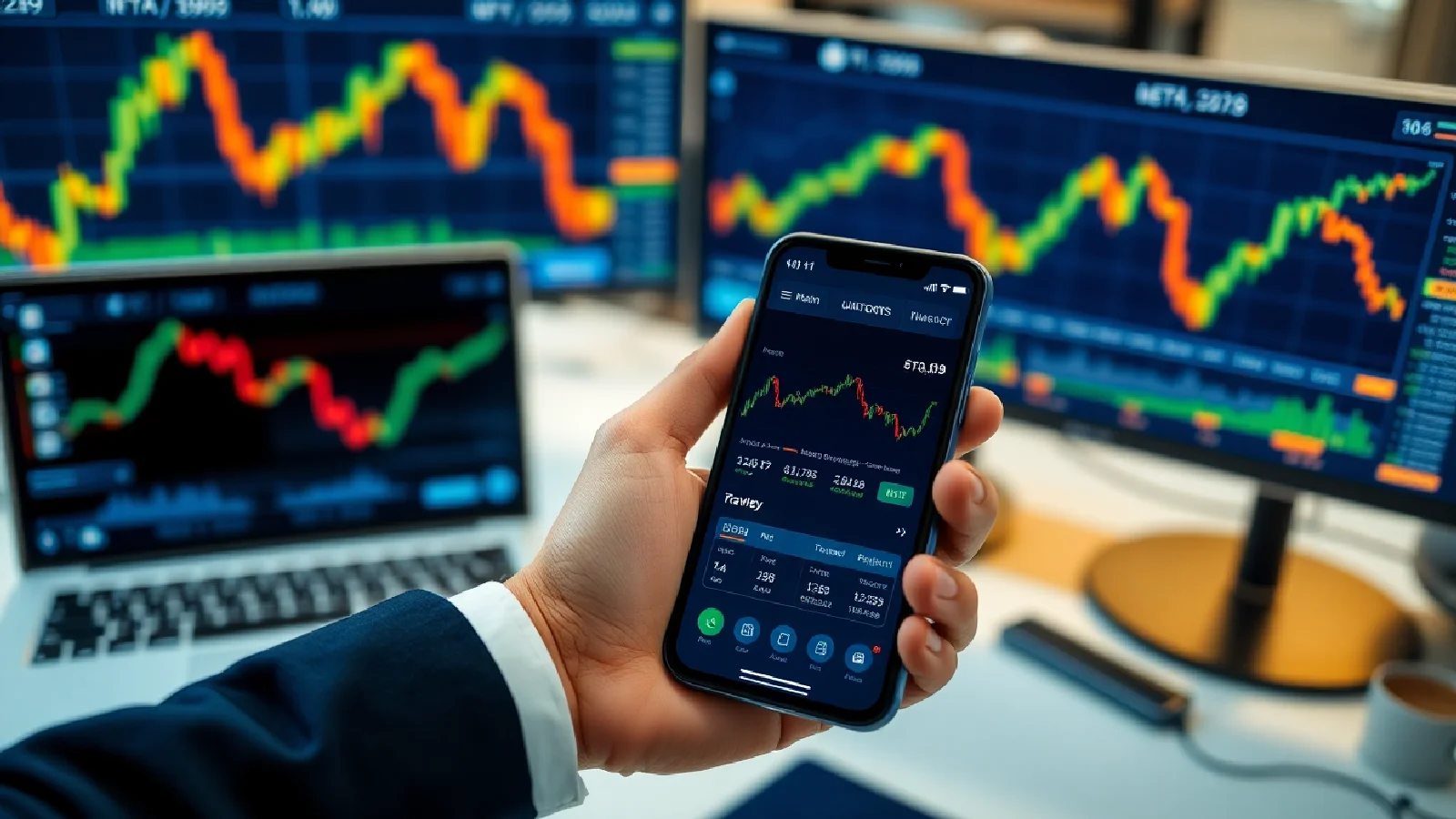 Interface d'application bancaire moderne affichant des graphiques de gestion budgétaire et d'épargne automatisée