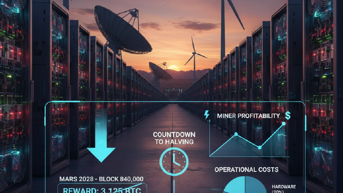 Illustration: Bitcoin Halving 2028 : stratégies des mineurs face aux coûts - Crypto & Blockchain