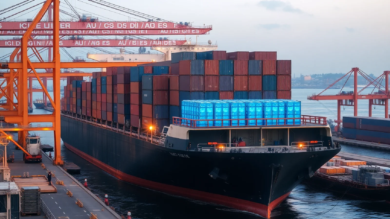 Navire cargo équipé de batteries sodium-ion pour la décarbonation du transport maritime