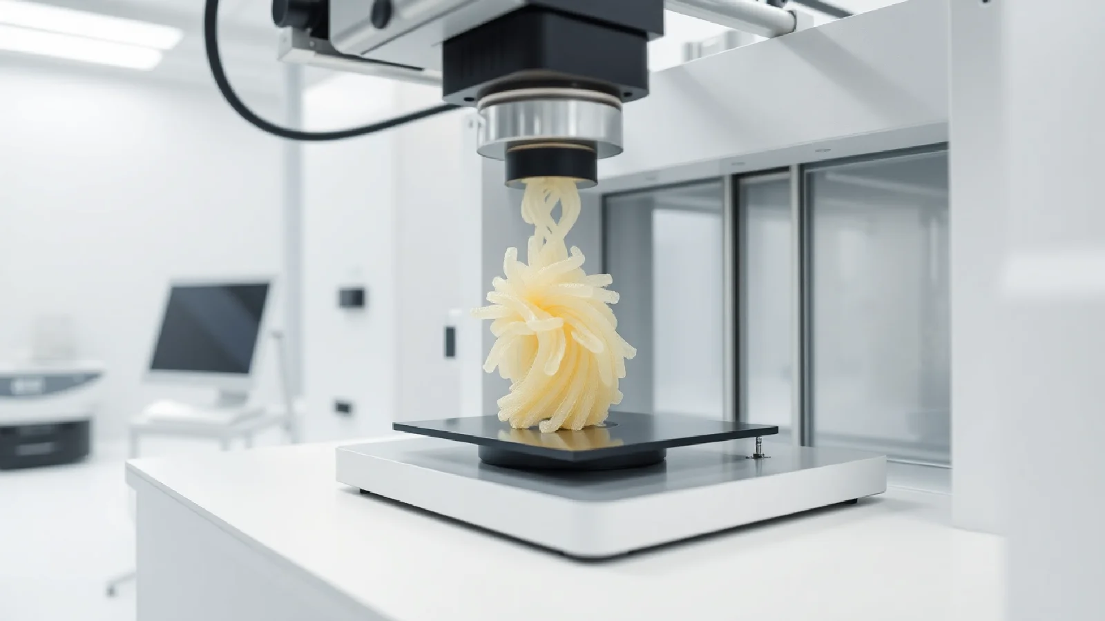 3D bio-printer creating organic tissues with cellular bio-inks for regenerative medicine