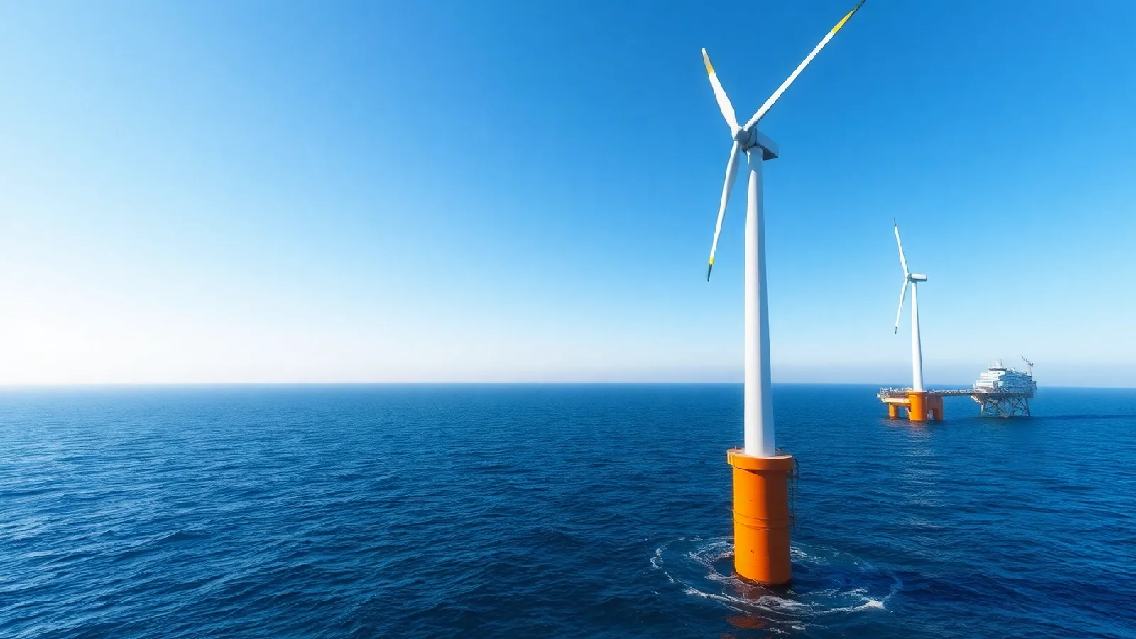 Comparison between fixed offshore wind turbines on foundations and floating wind turbines in deep sea with anchoring systems