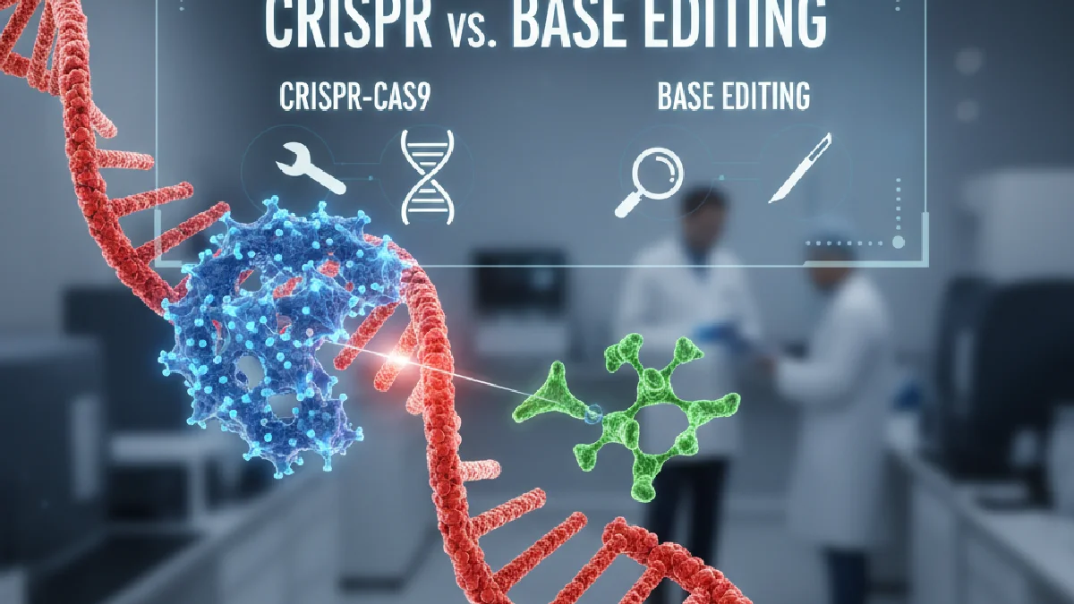 Illustration: CRISPR vs. Base Editing : quelle technique redéfinit la thérapie génique ? - Science & Recherches