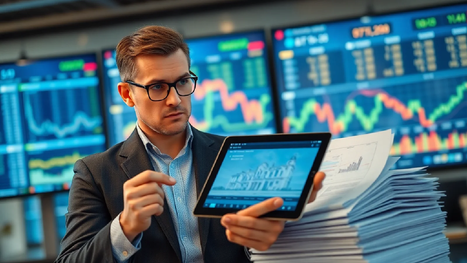Investisseurs analysant des documents de crowdfunding immobilier après des fraudes récentes comme Alexandria Real Estate