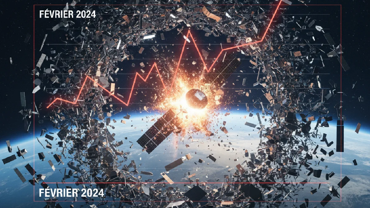 Illustration: Effet Kessler et Starlink : la course contre l'emballement orbital - Espace & Astronomie