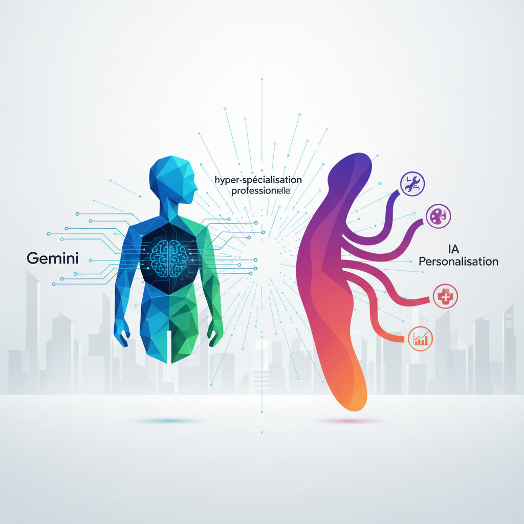 Illustration: Gemini face à la personnalisation IA : l'hyper-spécialisation professionnelle - IA / Intelligence Artificielle