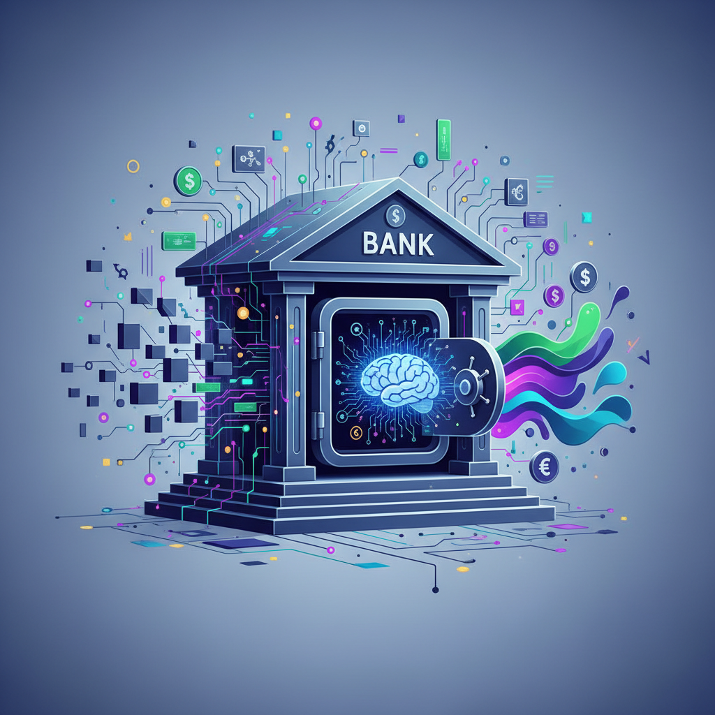 Illustration: IA générative dans la banque : enjeux et transformation du secteur - IA / Intelligence Artificielle