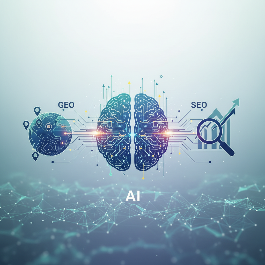 Illustration: GEO et SEO : Vers des stratégies de contenu unifiées en 2025 - IA / Intelligence Artificielle