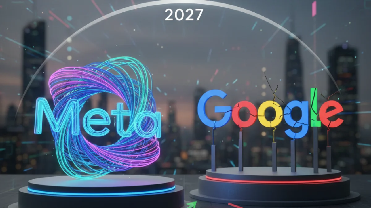Illustration: Meta vs Google : la bascule du leadership publicitaire en 2027 - IA / Intelligence Artificielle
