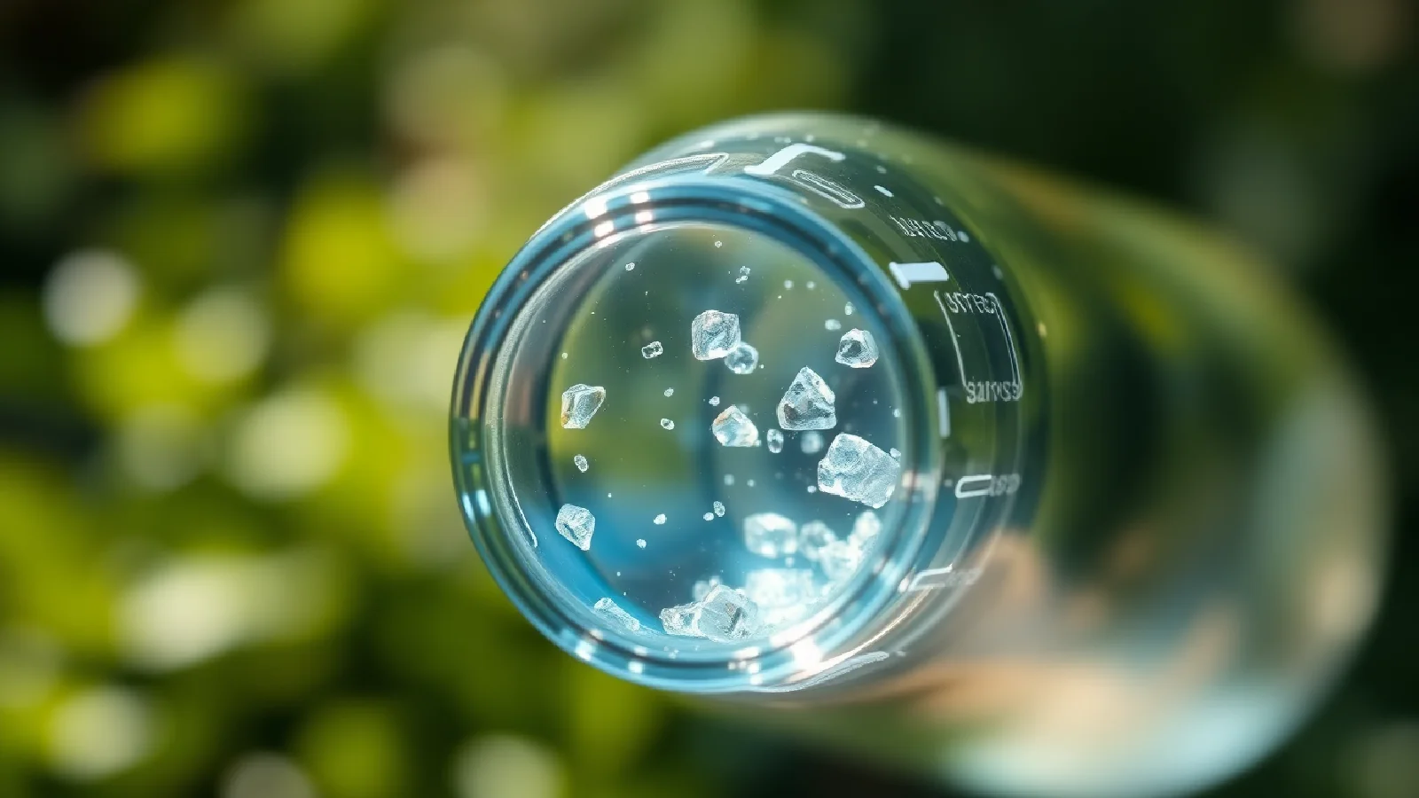 Particules de microplastiques dans l'eau illustrant la pollution marine et la nécessité d'une gestion holistique des eaux