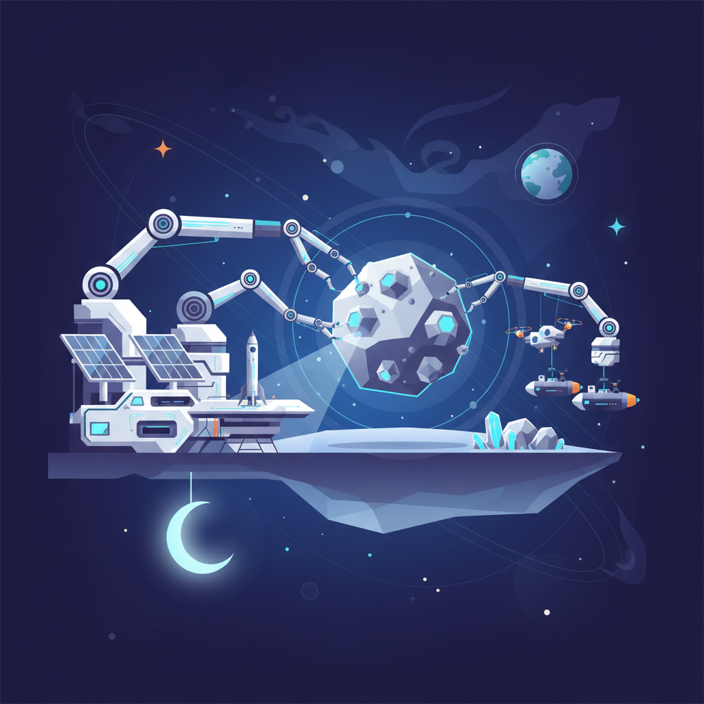 Illustration: Mining d'astéroïdes : les technologies lunaires de la NASA, un tremplin spatial - Espace & Astronomie