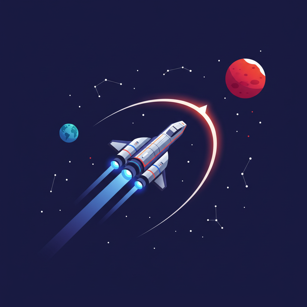 Illustration: Hall Effect Ion Propulsion: The 30-Day Accelerator to Mars - Space & Astronomy