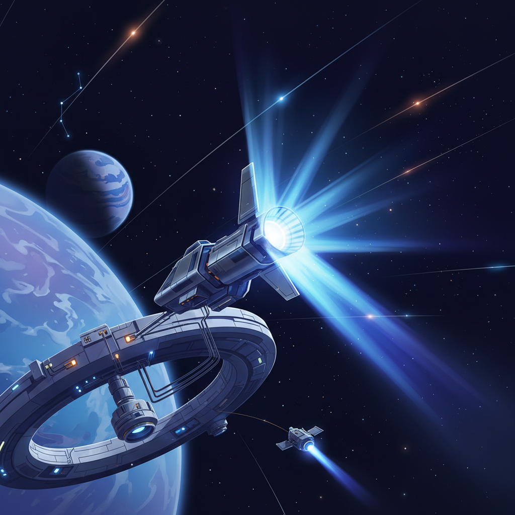 Illustration: Propulsion ionique Hall: L'avenir du ravitaillement spatial - Espace & Astronomie
