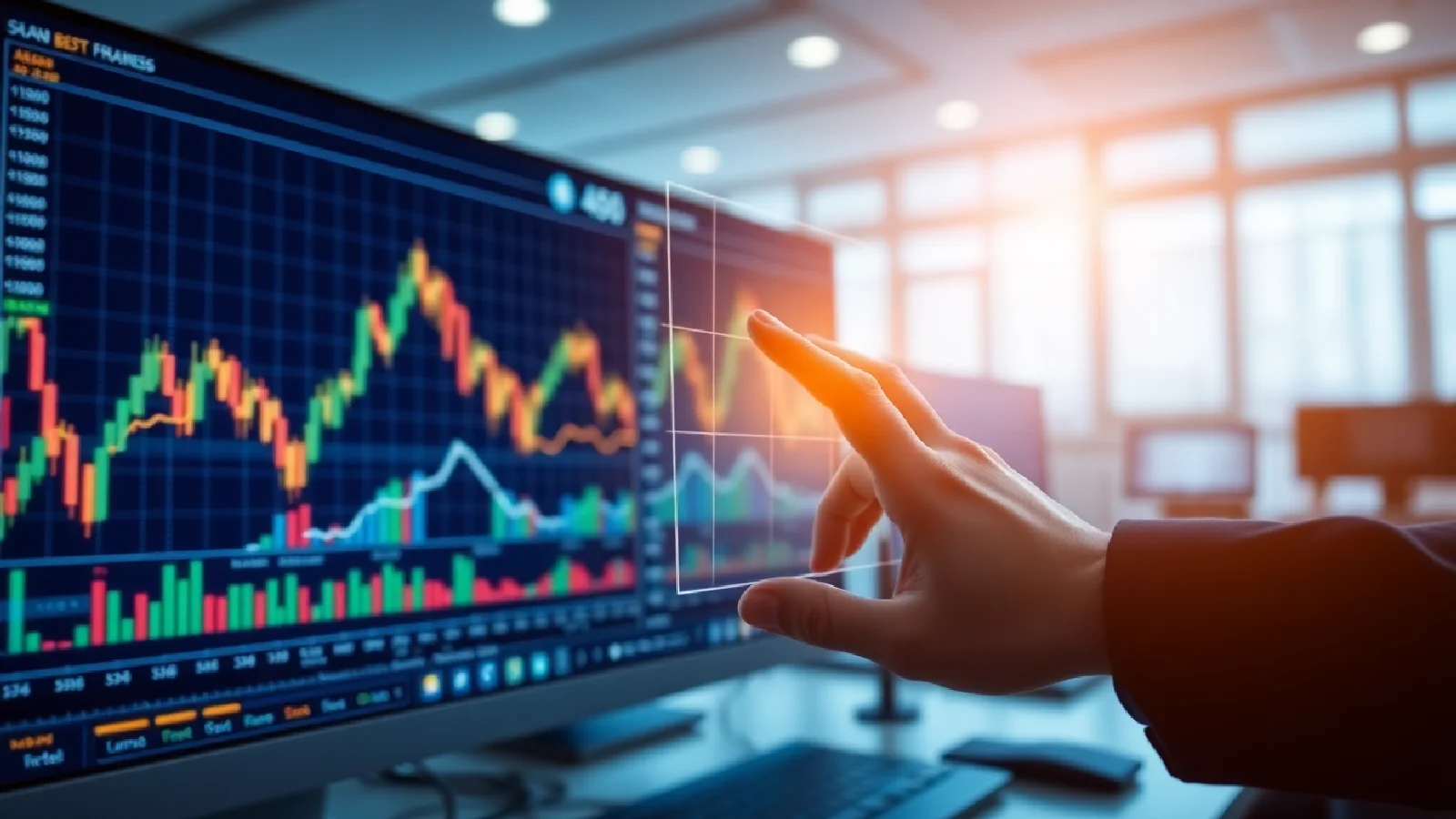 Interface moderne de robo-advisor affichant des données ESG et des graphiques de portefeuille personnalisé