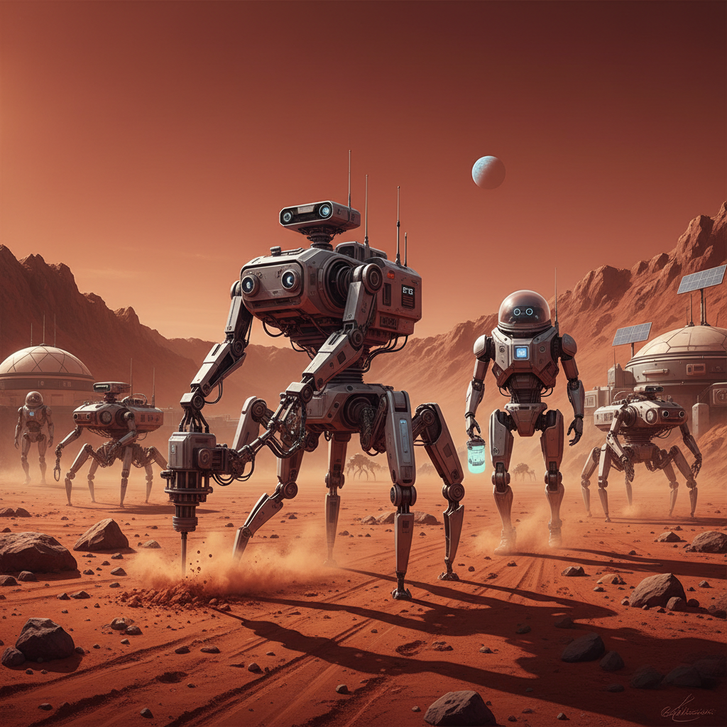 Illustration: Robots marcheurs sur Mars : nouvelle ère pour l'exploration - Espace & Astronomie