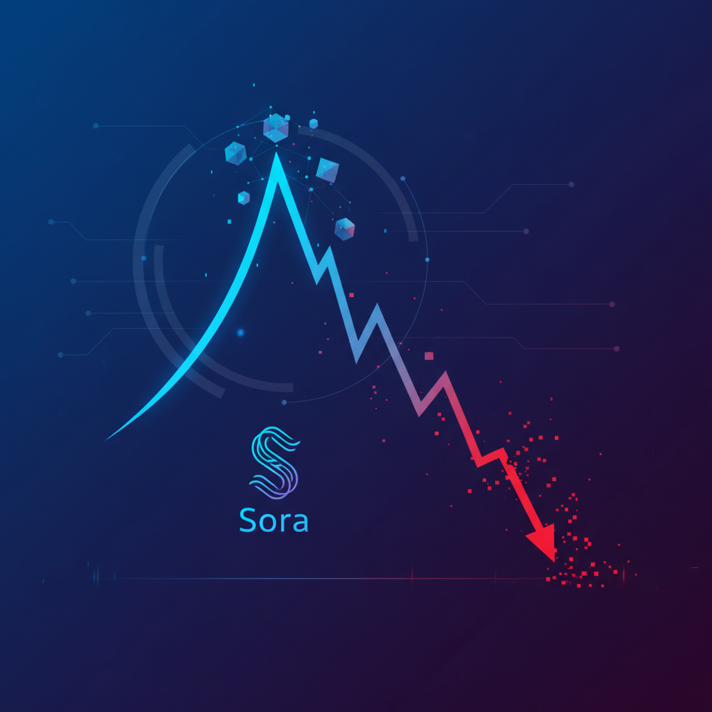 Illustration: Sora d'OpenAI : Comment l'application a chuté après un succès initial - IA / Intelligence Artificielle