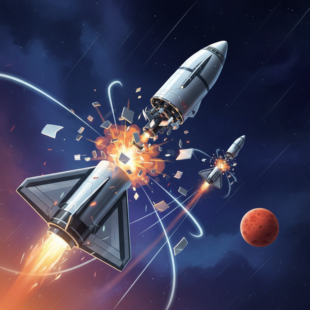 Illustration: Starship: 'Rapid Unscheduled Disassemblies' Accelerate the Journey to Mars - Space & Astronomy