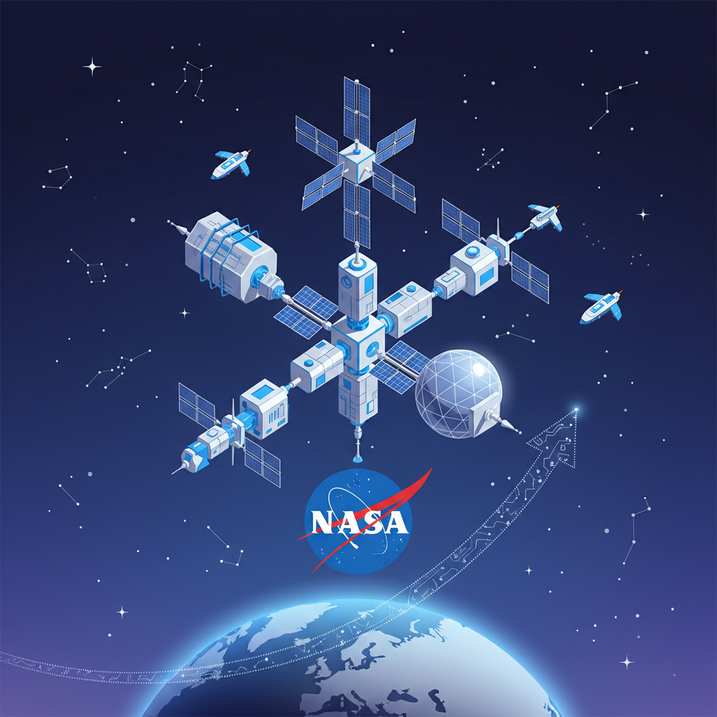 Illustration: Stations spatiales privées : la NASA face au défi économique - Espace & Astronomie