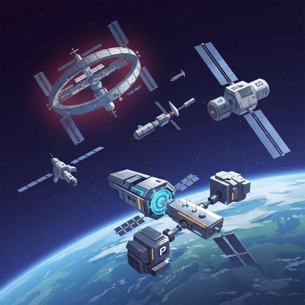 Illustration: Stations spatiales privées : la NASA face au défi économique - Espace & Astronomie