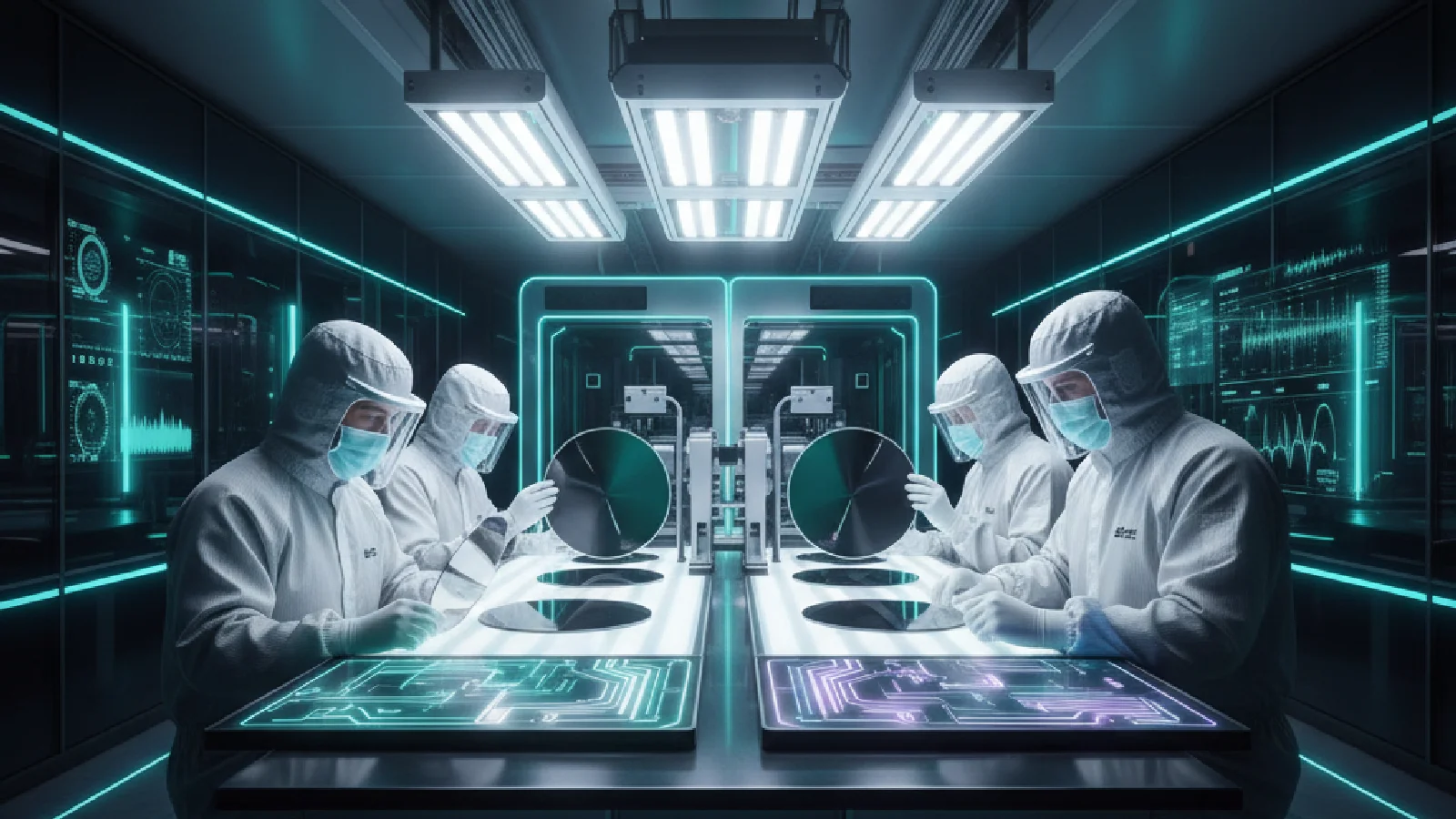 Usine de fabrication de semi-conducteurs TSMC avec équipements de lithographie EUV pour puces sub-1 nm
