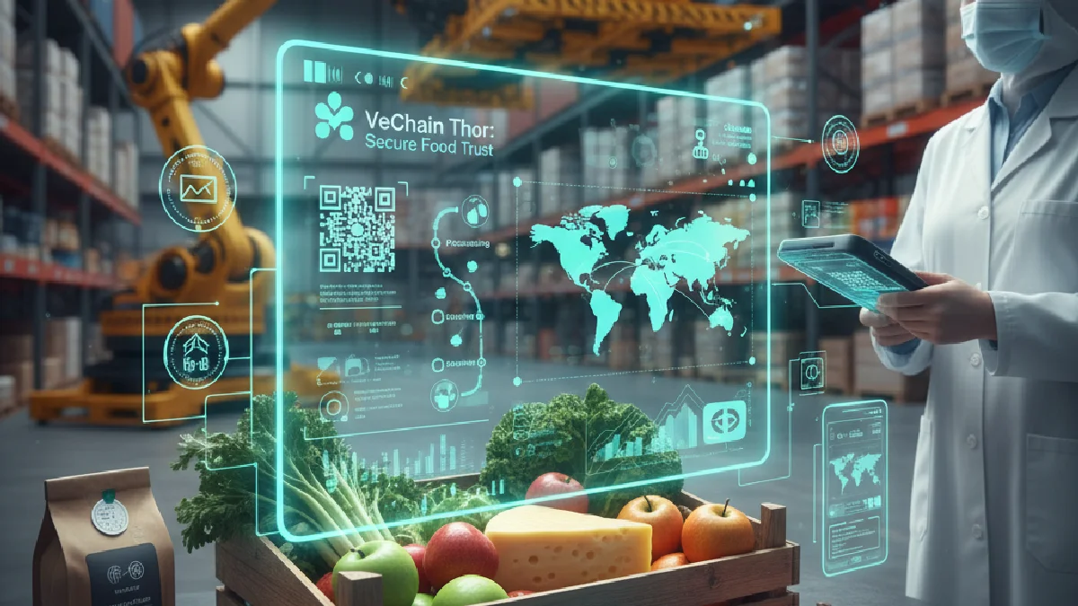 Illustration: VeChain traçabilité alimentaire : blockchain et logistique sécurisée - Crypto & Blockchain