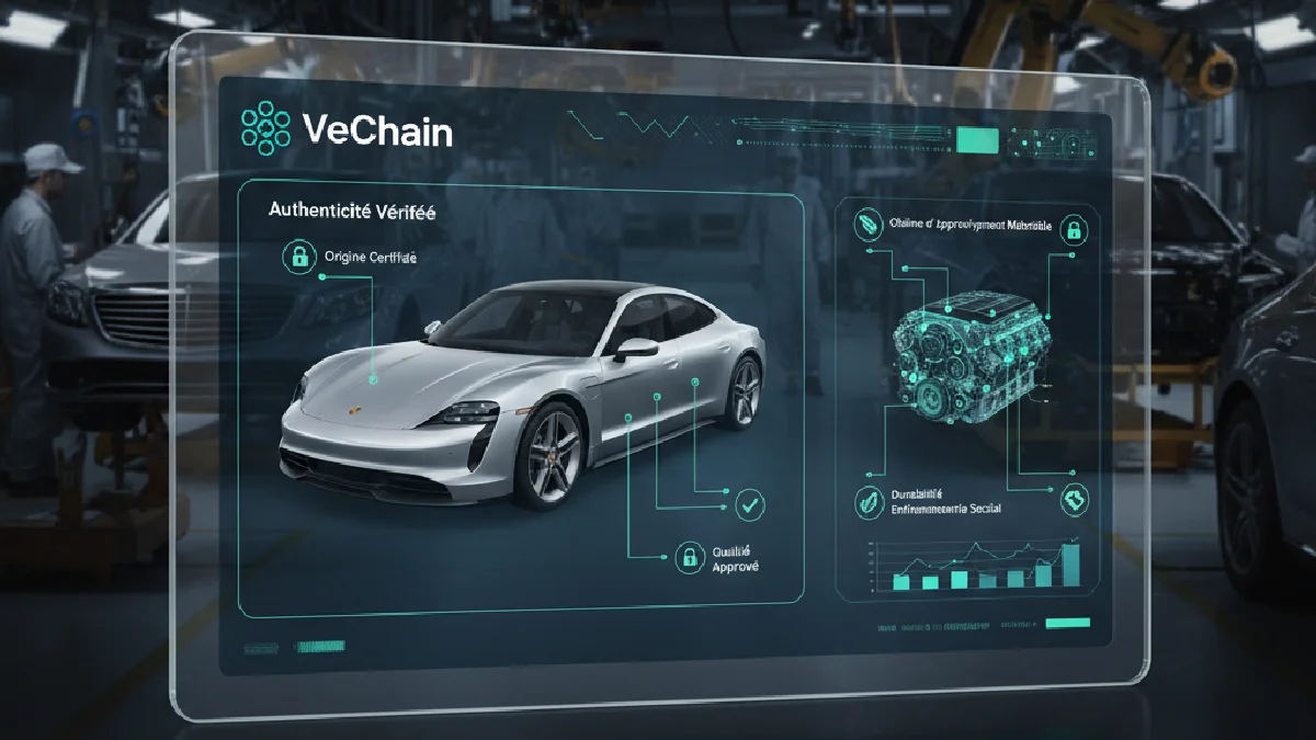 Illustration: VeChain et traçabilité automobile de luxe : Porsche, Mercedes - Crypto & Blockchain